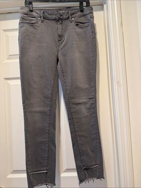 Spring Tight Light Sexy Slimming Carly Step Hem Lincoln Gray Stretch Jeans 32W